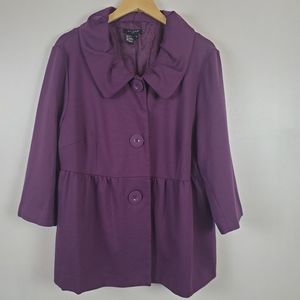 Sandro purple button up jacket 1X